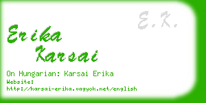 erika karsai business card